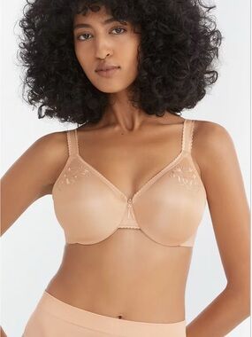 Wacoal Slimline Seamless Underwire Minimizer Bra 34C Sand Beige 85154